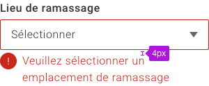 Texte du message d’erreur